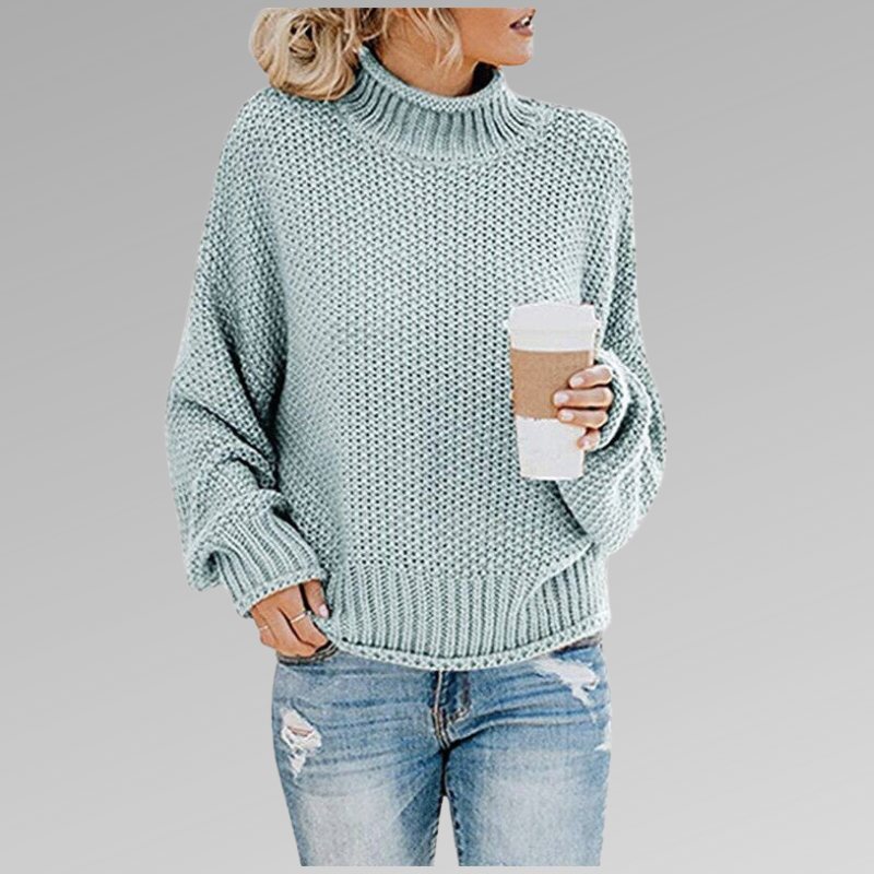 Berg-Feldt | Hochkragen Strick Langarm Pullover