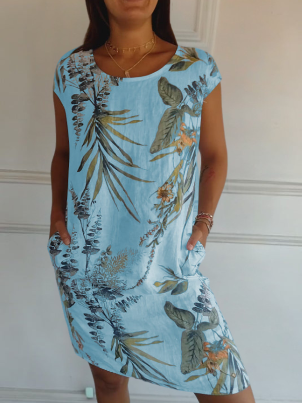 CINDY: Robe fourreau imprimée
