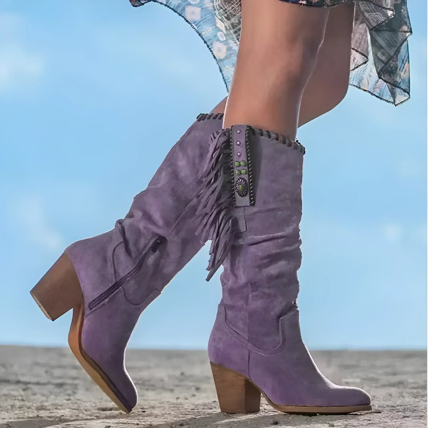 Bottes de cowboy Nathalie™ en cuir véritable pour femmes