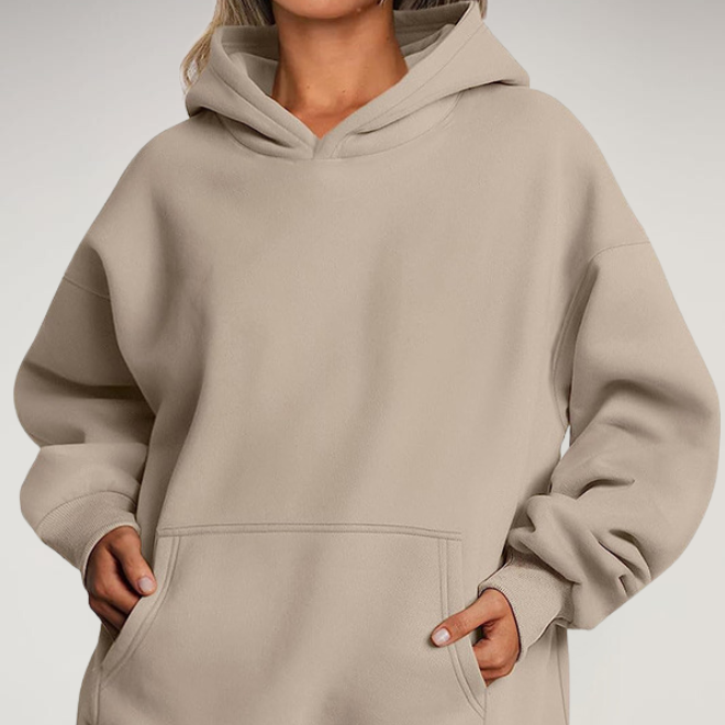 Grand sweat-shirt à capuche à manches longues avec poches de Fudus