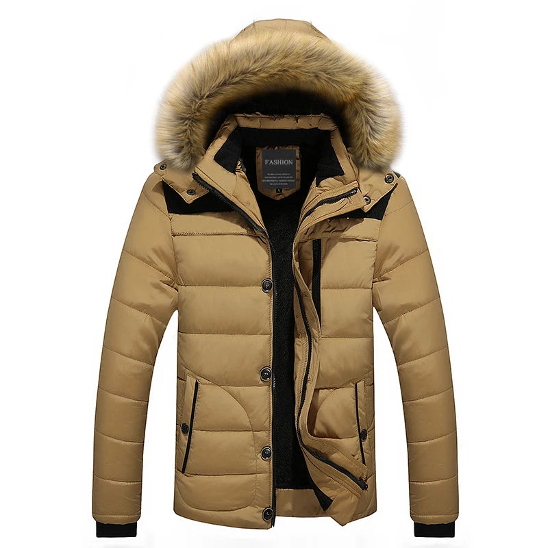 Berg-Feldt | Herren Daunenjacke mit Pelzkragen