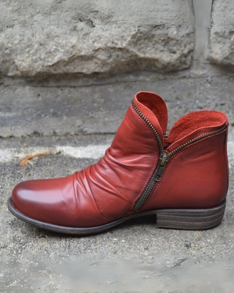 Berg-Feldt | Lederstiefel mit Reißverschluss
