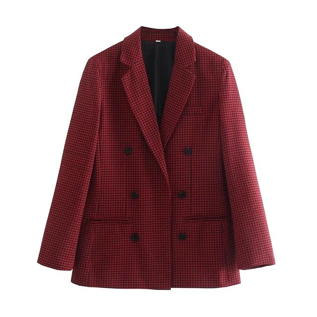 Blazer à double boutonnage et col transparent