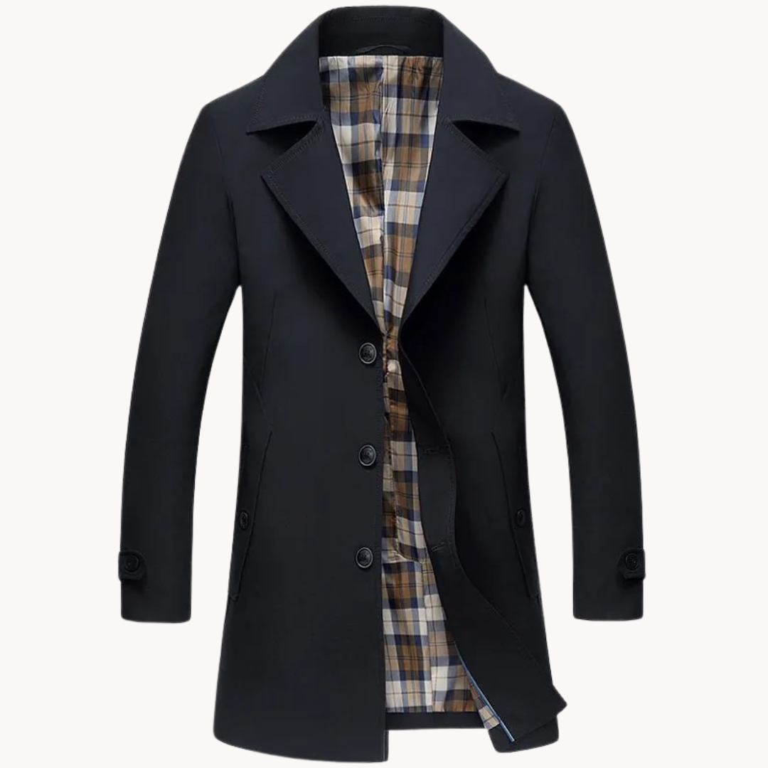 Berg-Feldt | nachhaltiger winddichter Herren-Trenchcoat mit Design