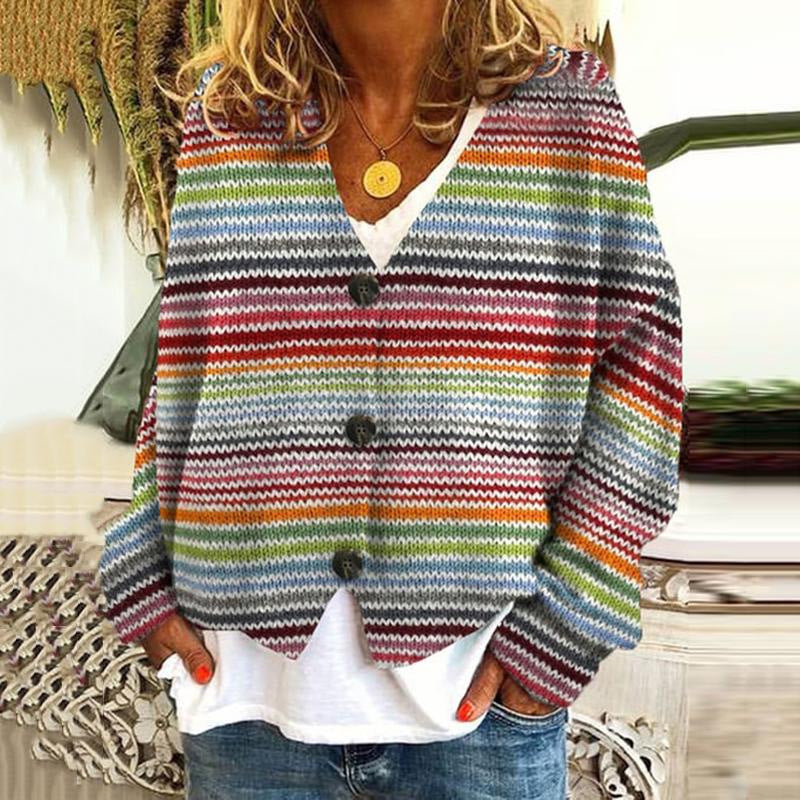 Cardigan femme imprimé Weichy – élégant et confortable