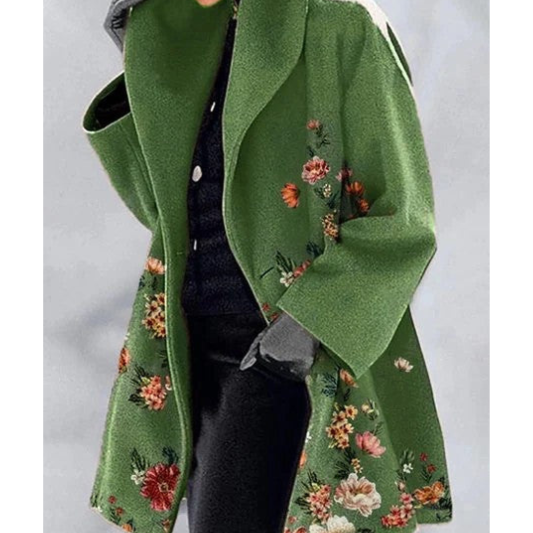 Berg-Feldt | Long Manteau d'Hiver Chaud Imprimé Pour Femme