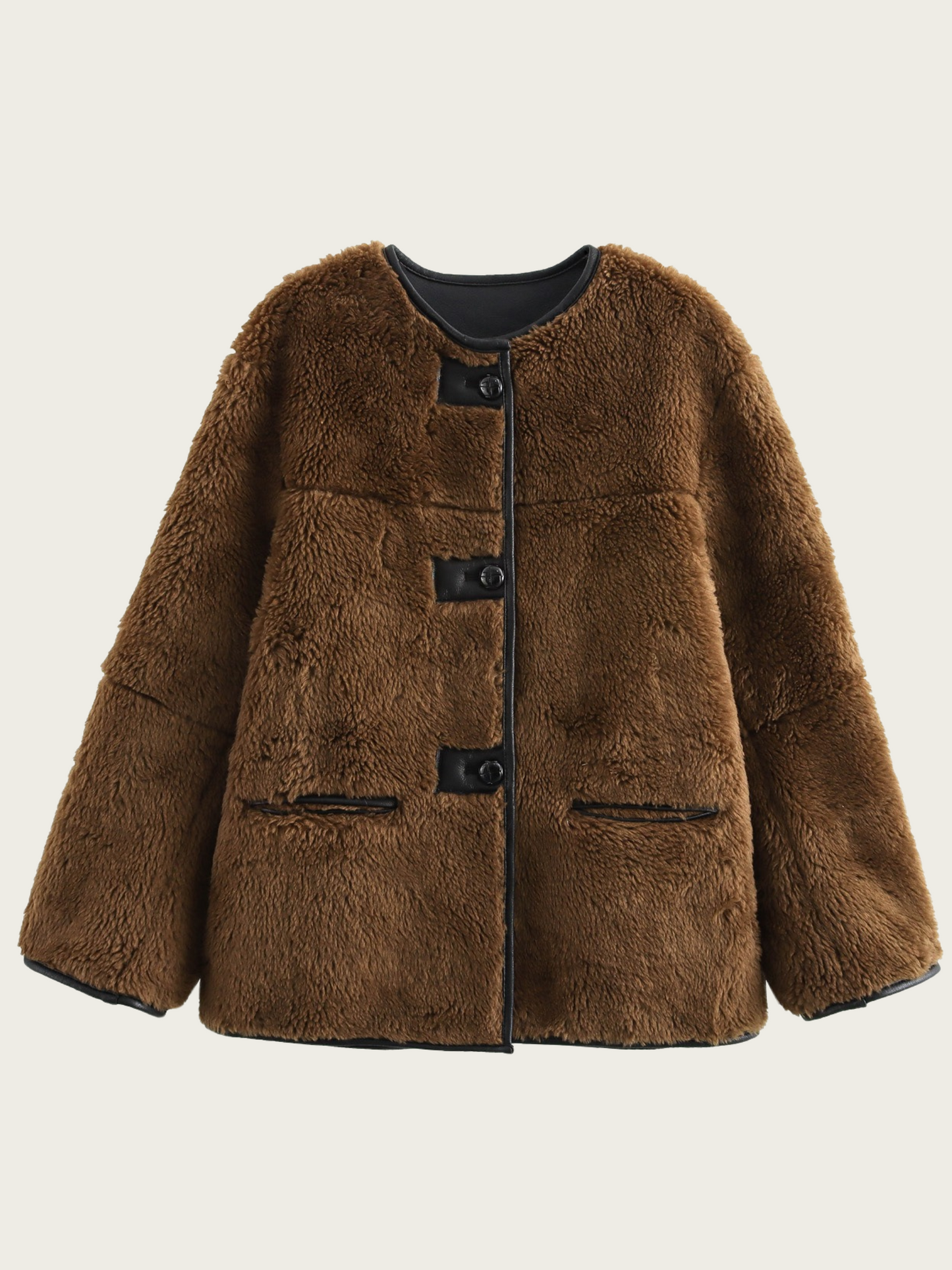 Berg-Feldt | Veste Teddy pour femme avec fermeture boutonnée