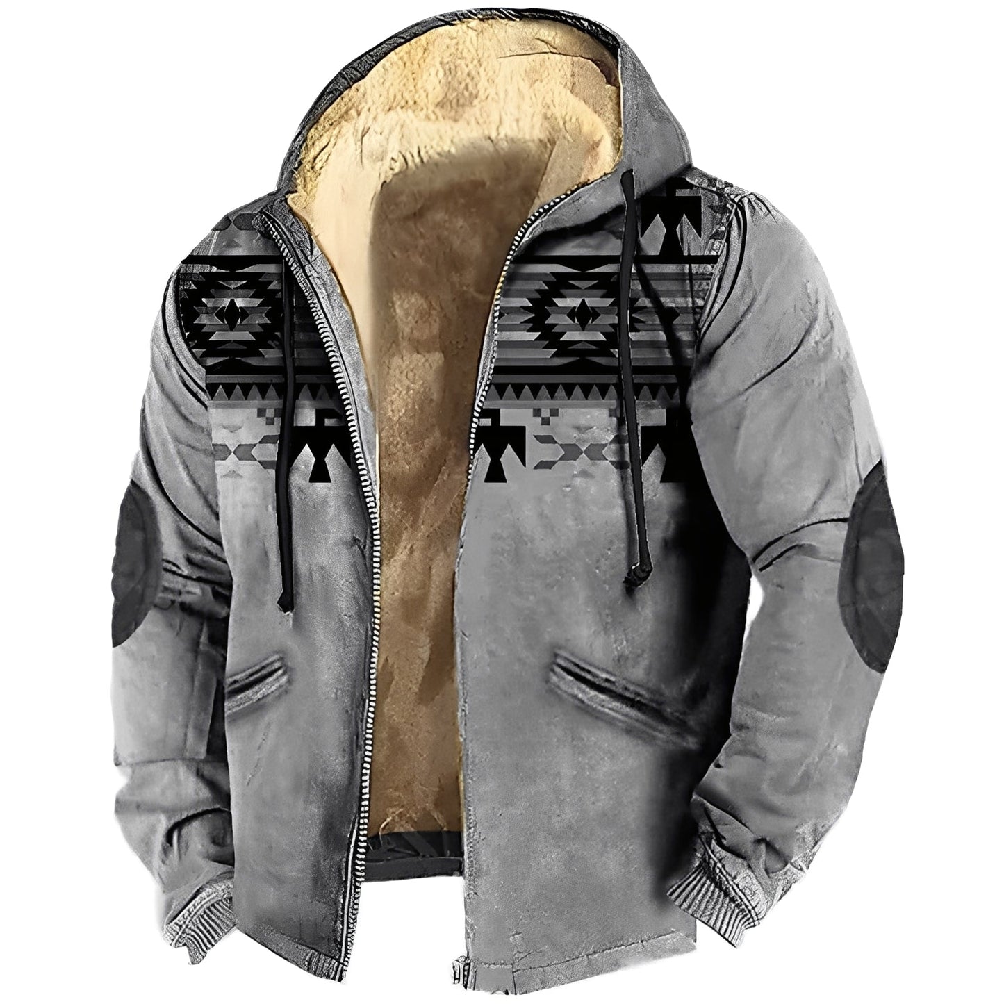 Berg-Feldt | Kapuzenjacke im Tribal-Stil für Herren