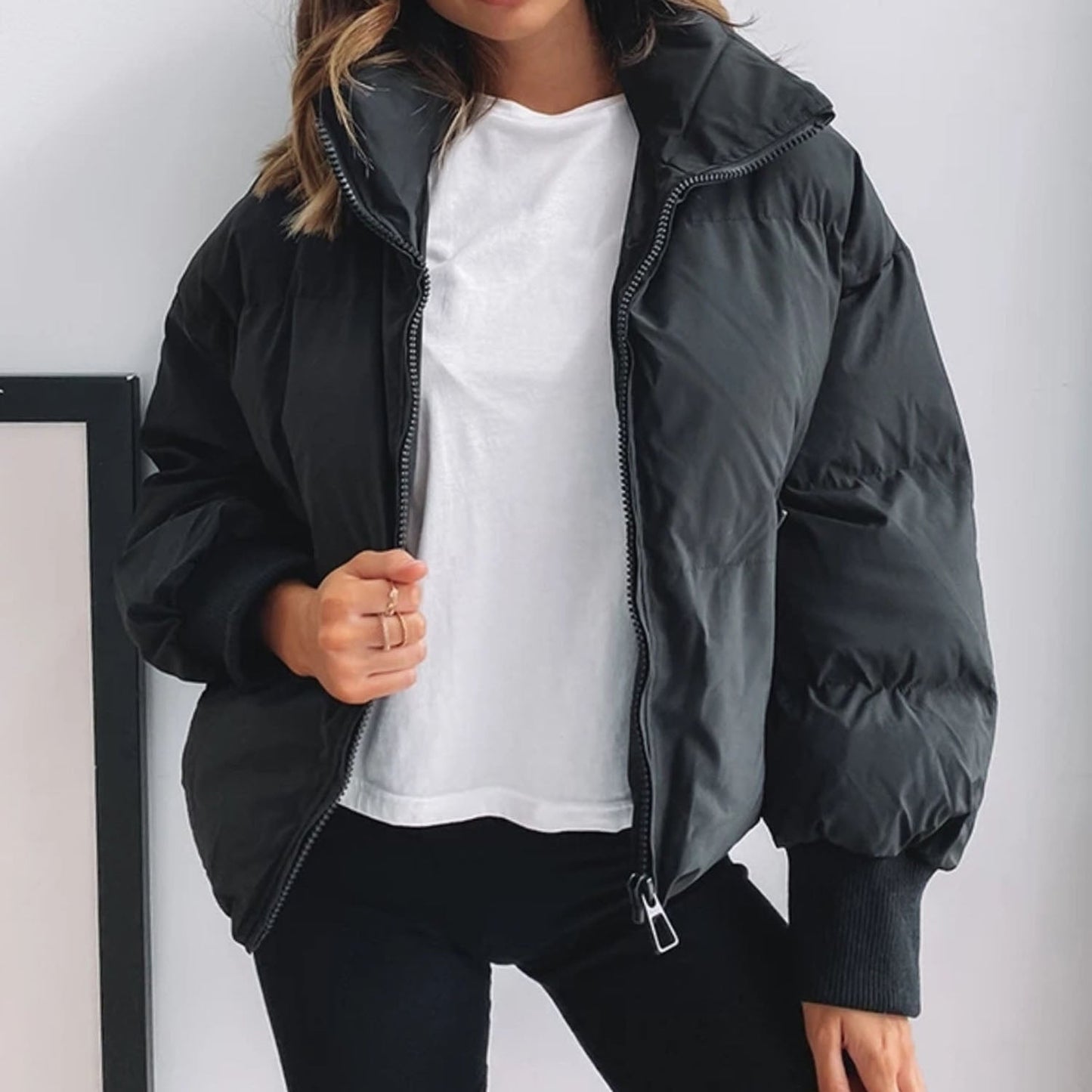 Berg-Feldt | Kurze Pufferjacke mit Reißverschluss - Reißverschluss