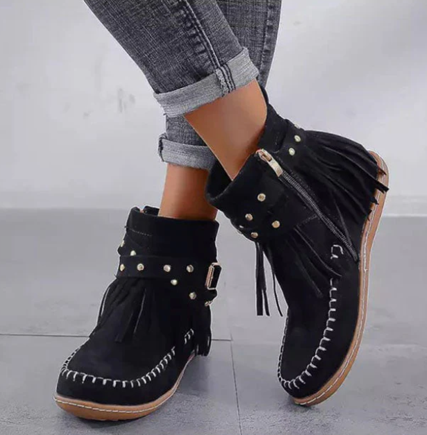 Berg-Feldt | Bottes à franges en daim