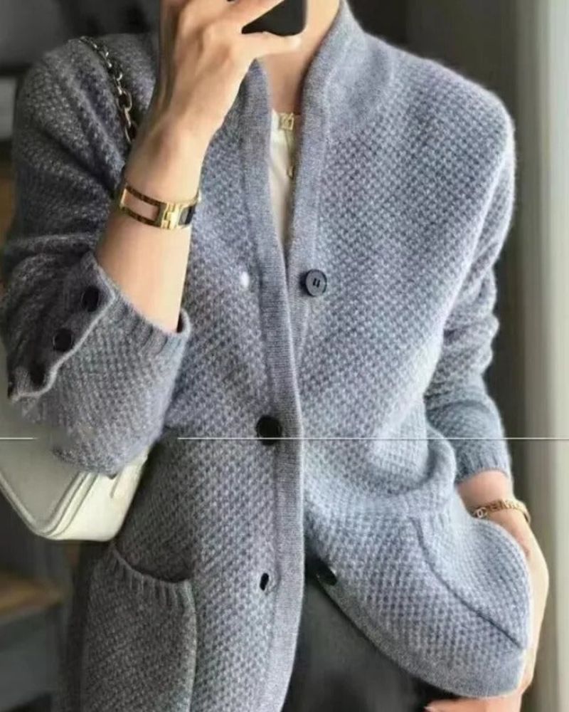 Berg-Feldt | Damen Woll Dicke Pulloverjacke