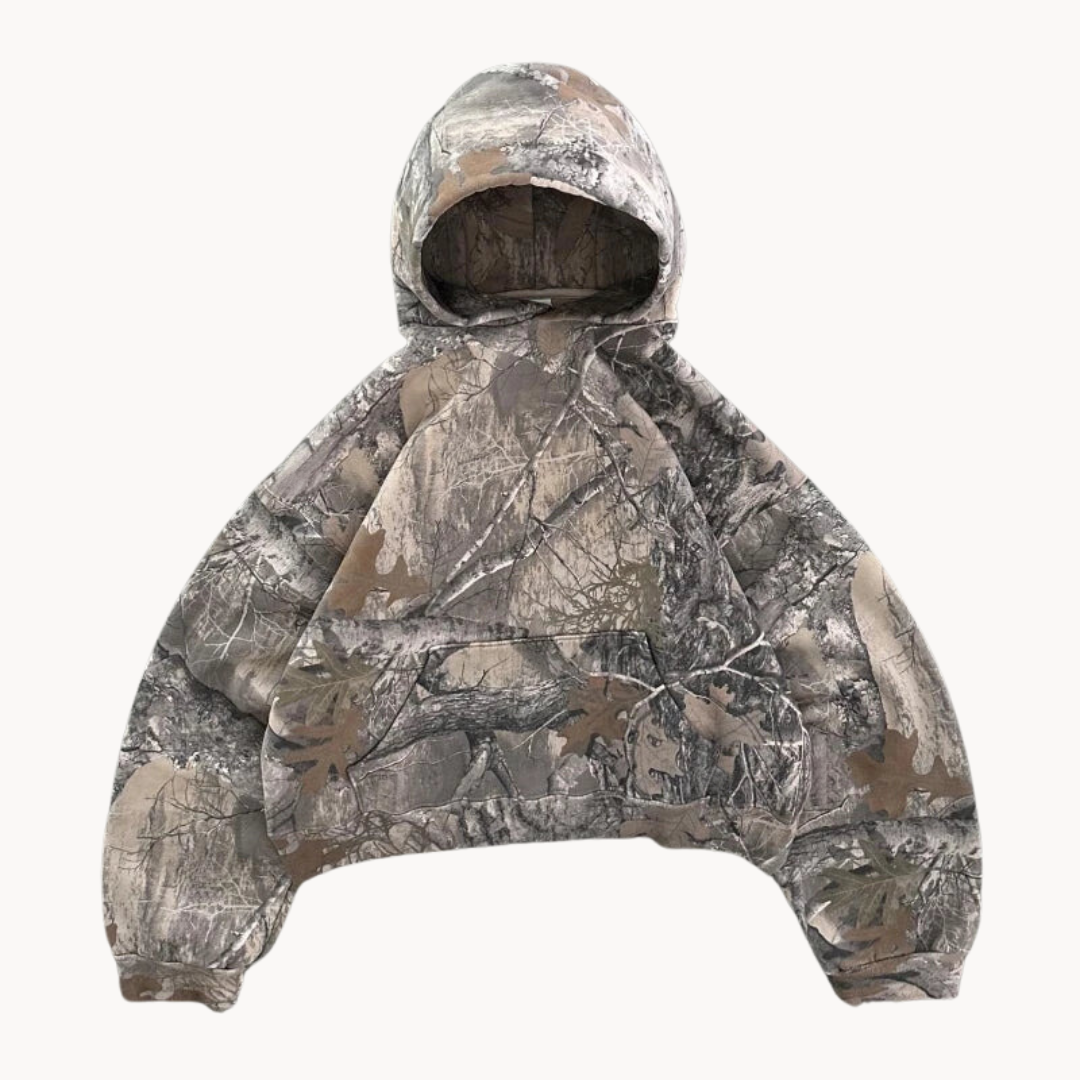 Fudus : Sweat à capuche camouflage oversize – Confort et design camouflage élégant