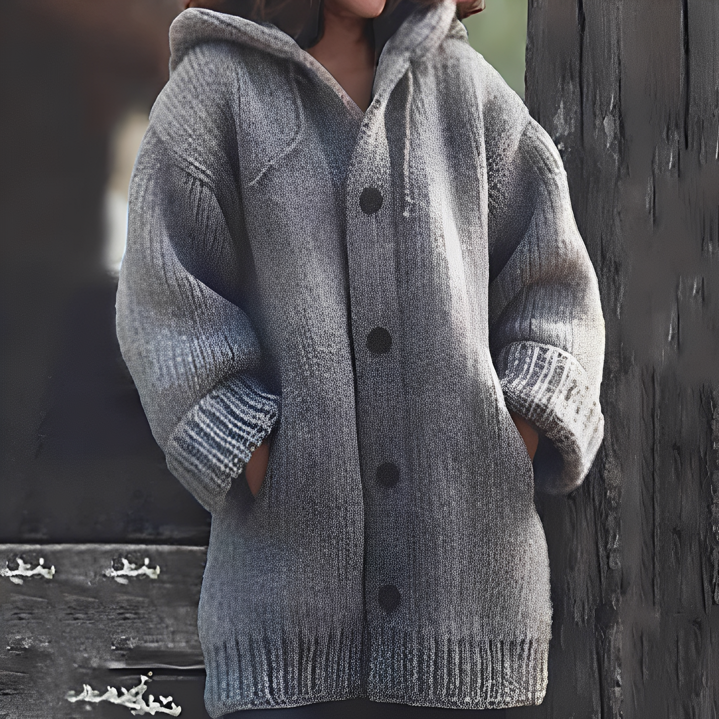 Berg-Feldt | Cardigan en maille confortable à capuche pour femmes