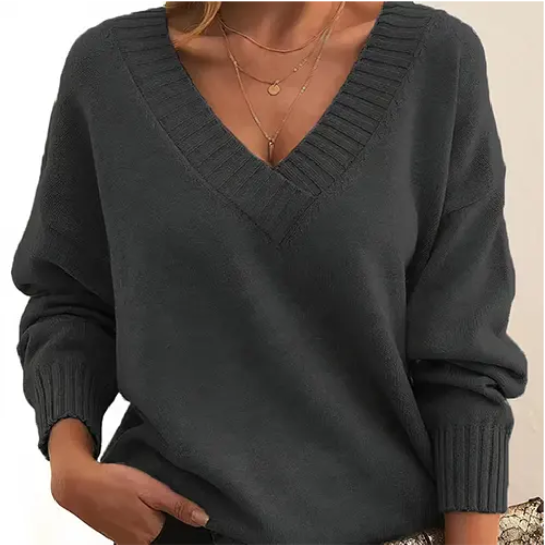 Berg-Feldt | Pullover Winter V-Ausschnitt für Frauen