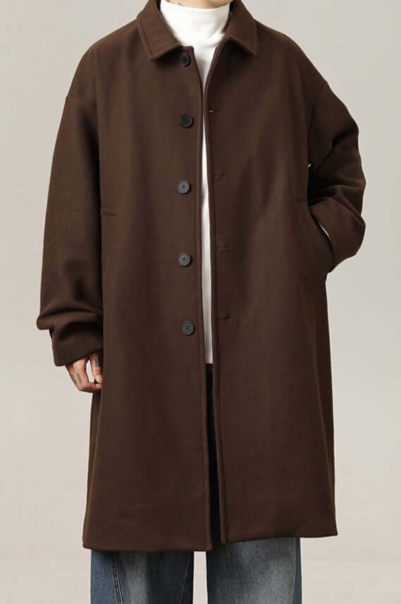 Berg-Feldt | Männer klassischer oversized Wollmantel