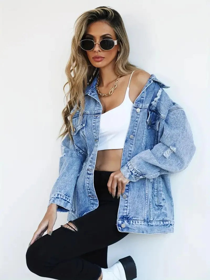 Berg-Feldt | Oversized Jeansjacke für Damen