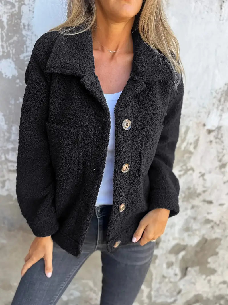 Berg-Feldt | Manteau d'hiver en peluche à manches longues pour femmes