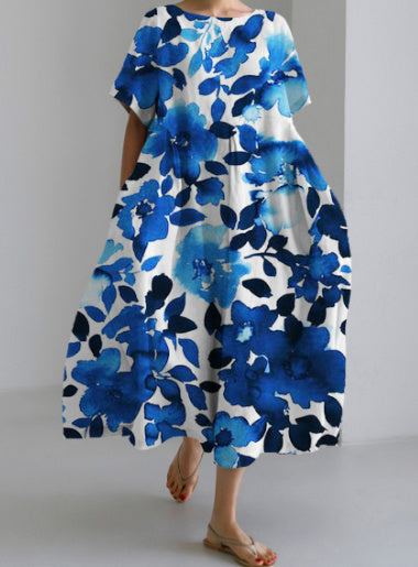 Robe aspect coton avec impression 3D Fudus