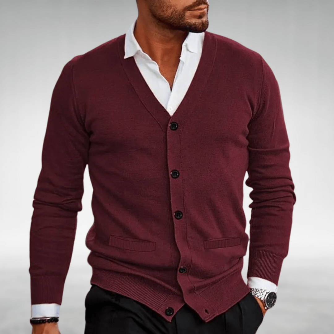 REINHARD – Geknöpfte Strickjacke