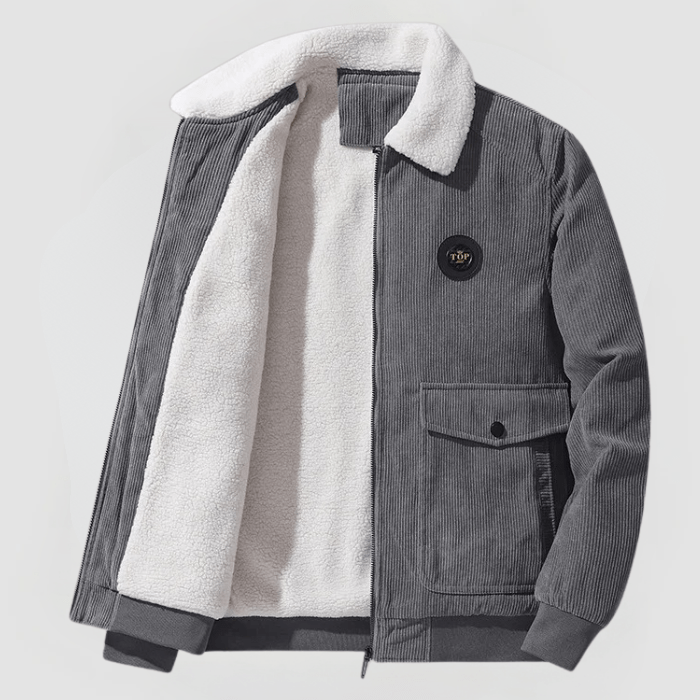 Veste en velours côtelé doublée sherpa de Wolfram