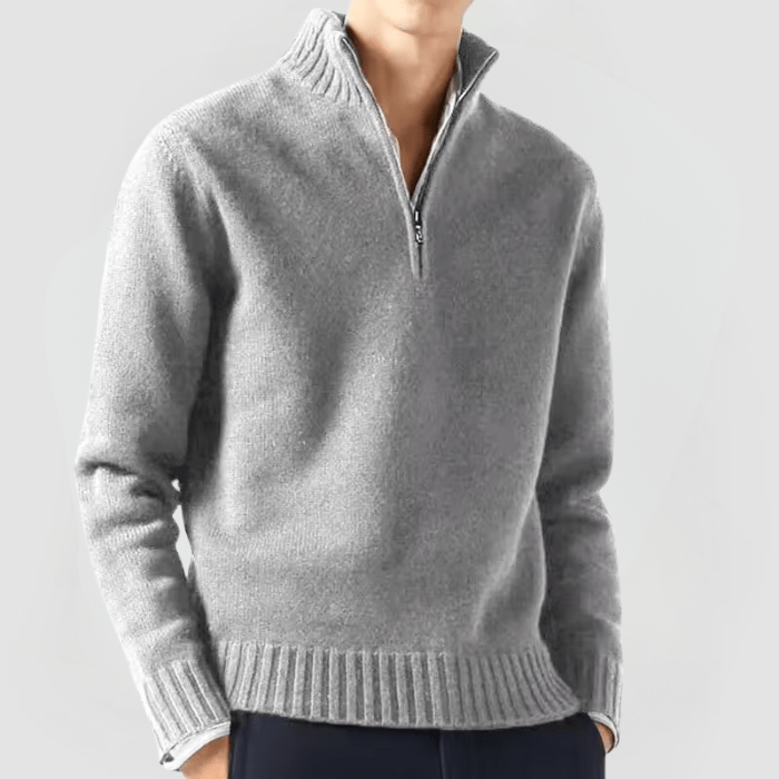 VENHUES Pull en maille zippé