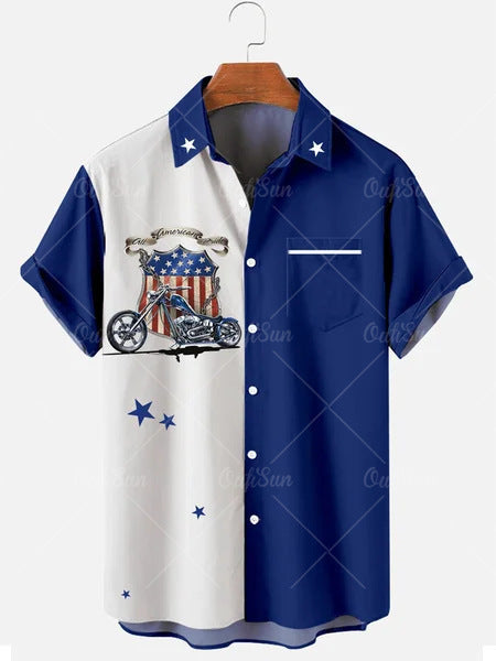 Fudus Chemise d'été 3D à imprimé floral