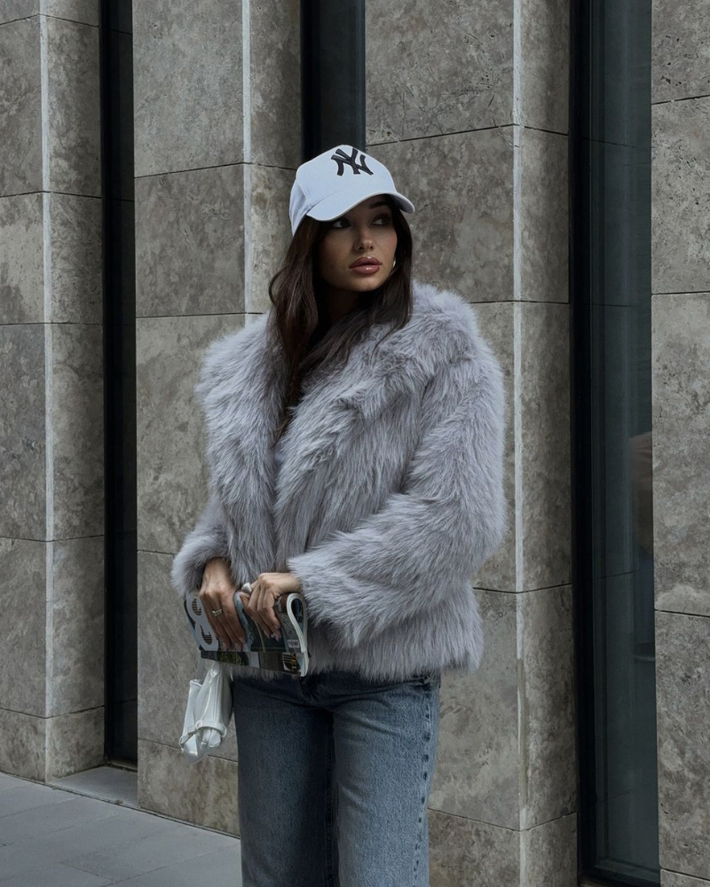 Berg-Feldt | Flauschige Fell Jacke Damen
