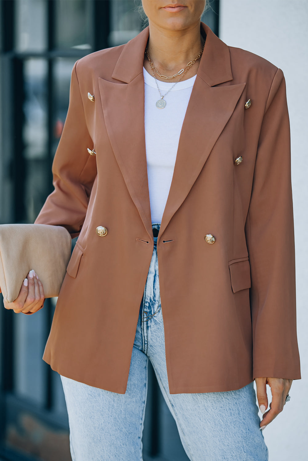 Berg-Feldt | Doppelreiher-Reverskragen Langarm Blazer