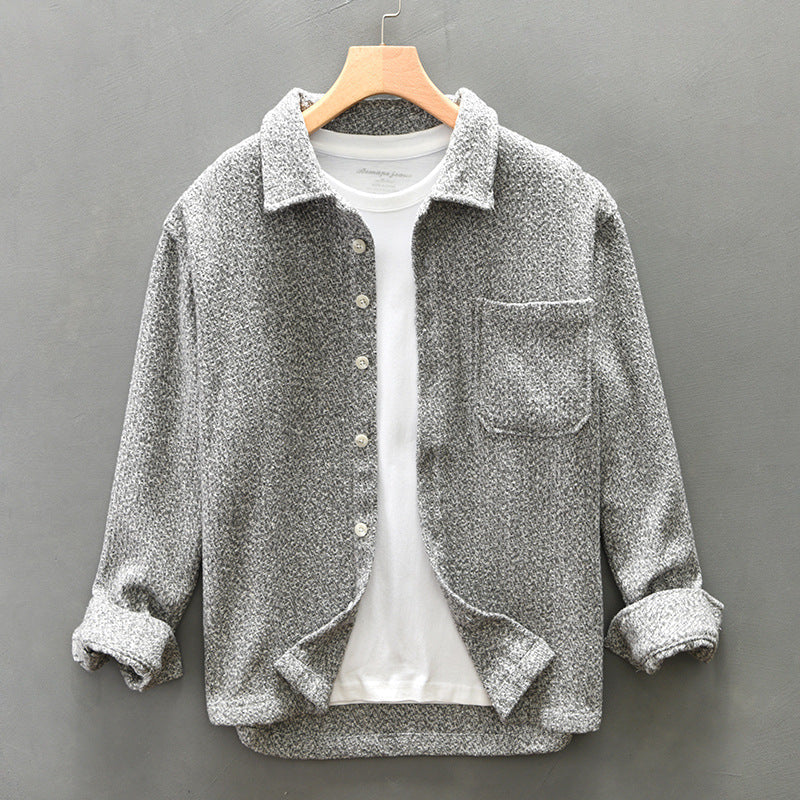 Fudus Langarmshirt mit Polokragen im japanischen Retro-Stil