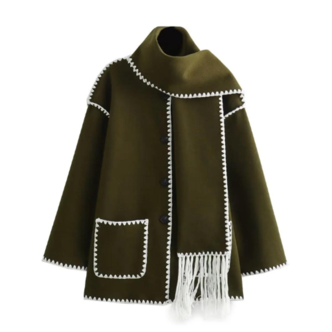 Berg-Feldt | Manteau d'hiver femme chaud et ample à col châle