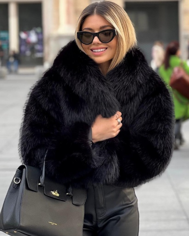 Berg-Feldt | Flauschige Fell Jacke Damen