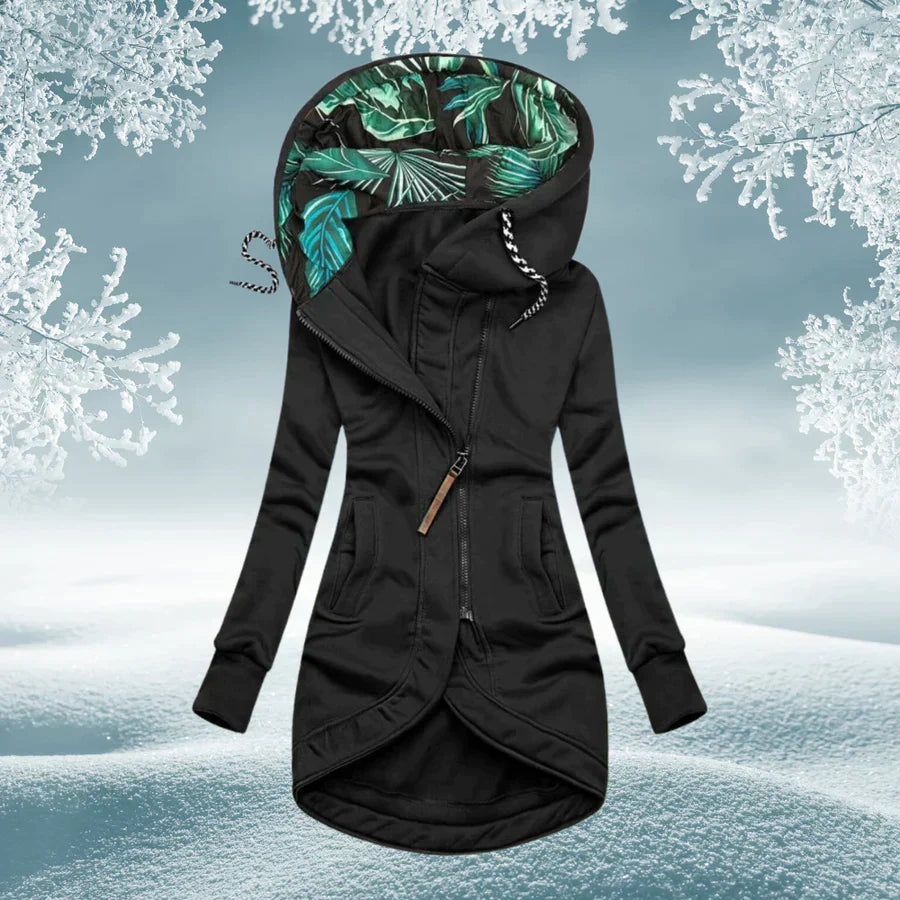Berg-Feldt | Lang für Frauen mit Kapuze und langen Ärmeln ideal für den Herbst und Winter