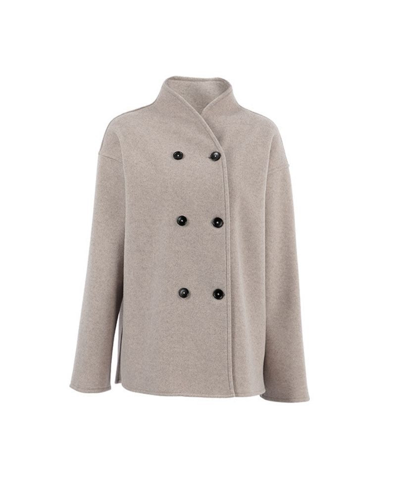 Berg-Feldt | Doppelreiher Kurze Jacke Minimalistisch Tailliert