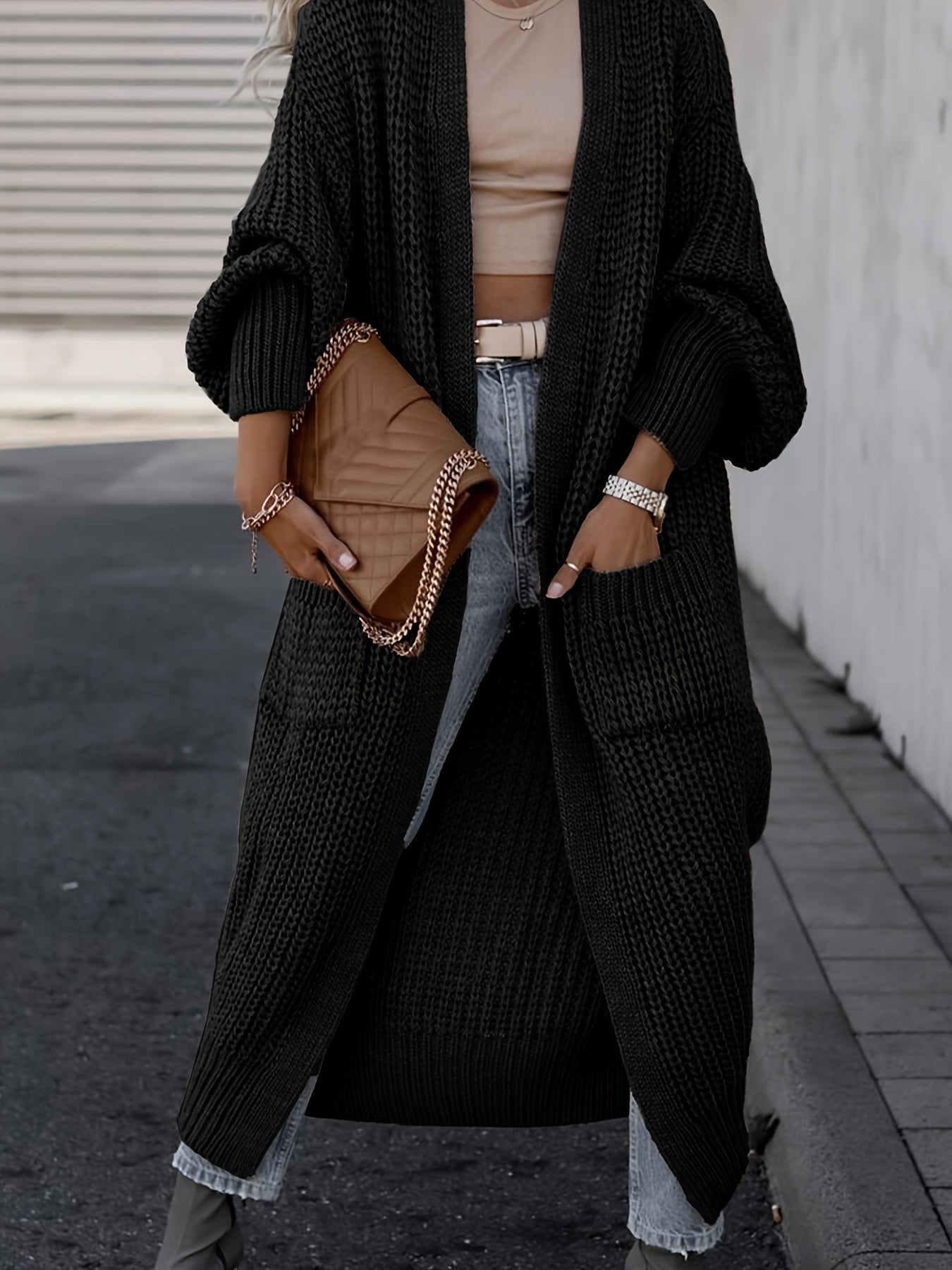 Berg-Feldt | Lässige Gestrickte Weste Mit Taschen
