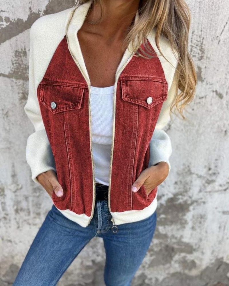 Berg-Feldt | Moderne Jacke mit Denim-Stoff
