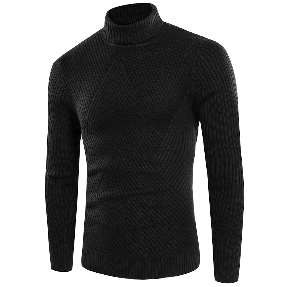 Mountain Field pour hommes, élégant col roulé à motif texturé