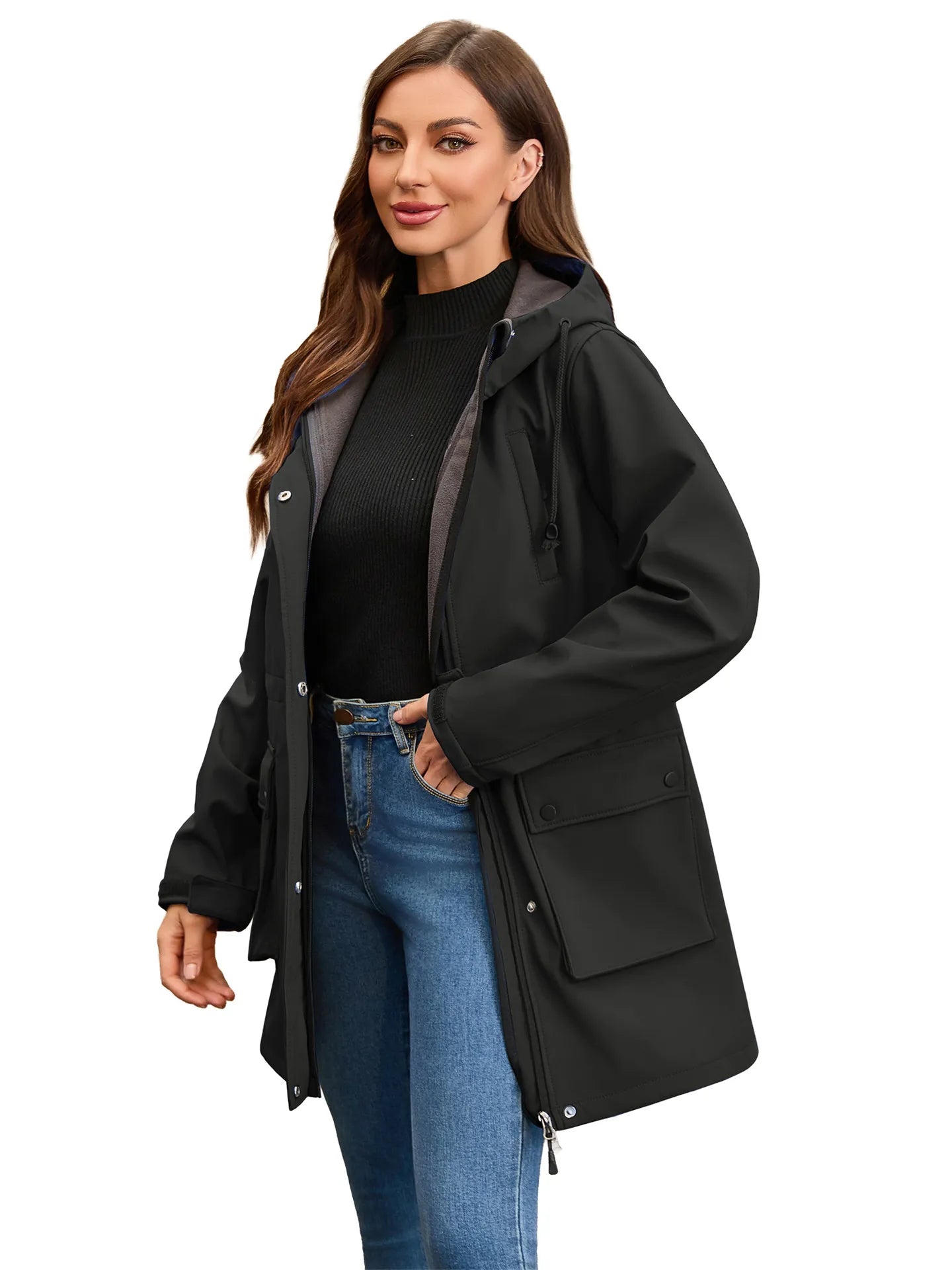 Berg-Feldt | Veste softshell à capuche imperméable Elina pour femme