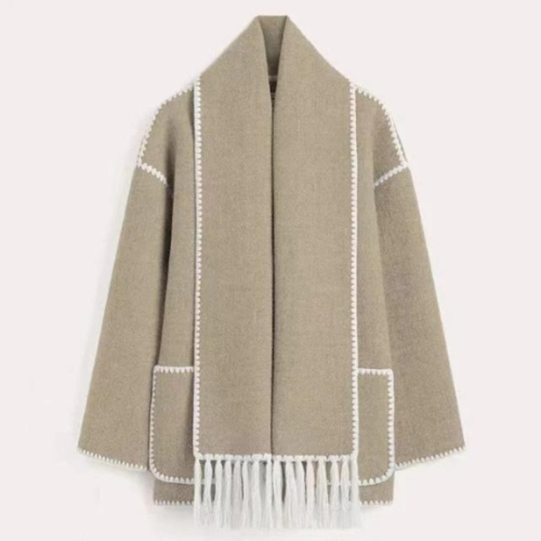 Berg-Feldt | Manteau d'hiver femme chaud et ample à col châle