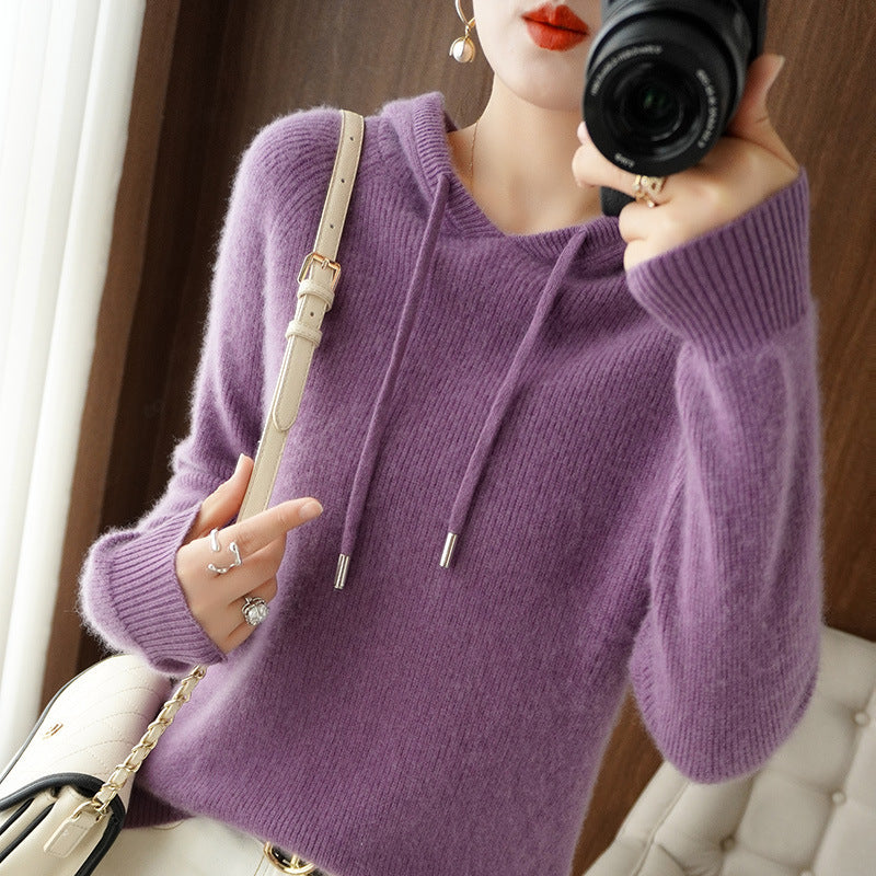 Berg-Feldt | Strickpullover mit Kapuze Weicher Strick Lässige Passform