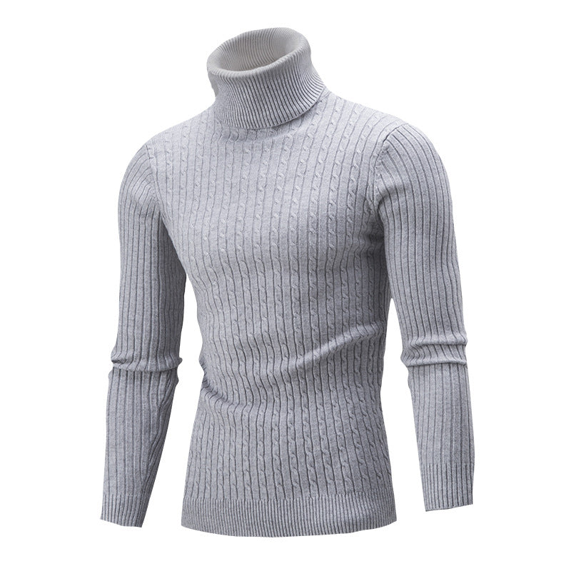 Herren rollkragen Pullover mit Zopfmuster Berg-Feldt