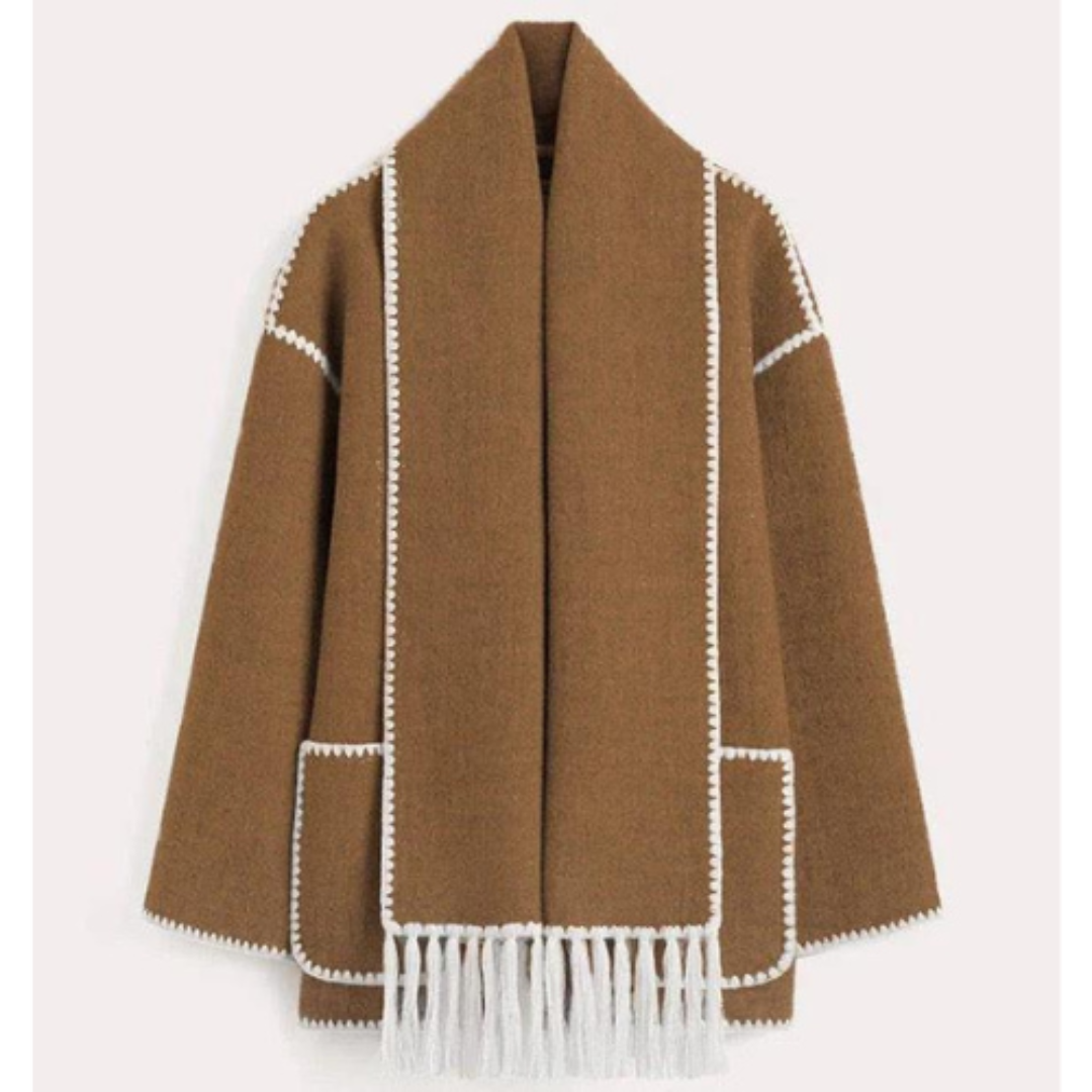 Berg-Feldt | Manteau d'hiver femme chaud et ample à col châle