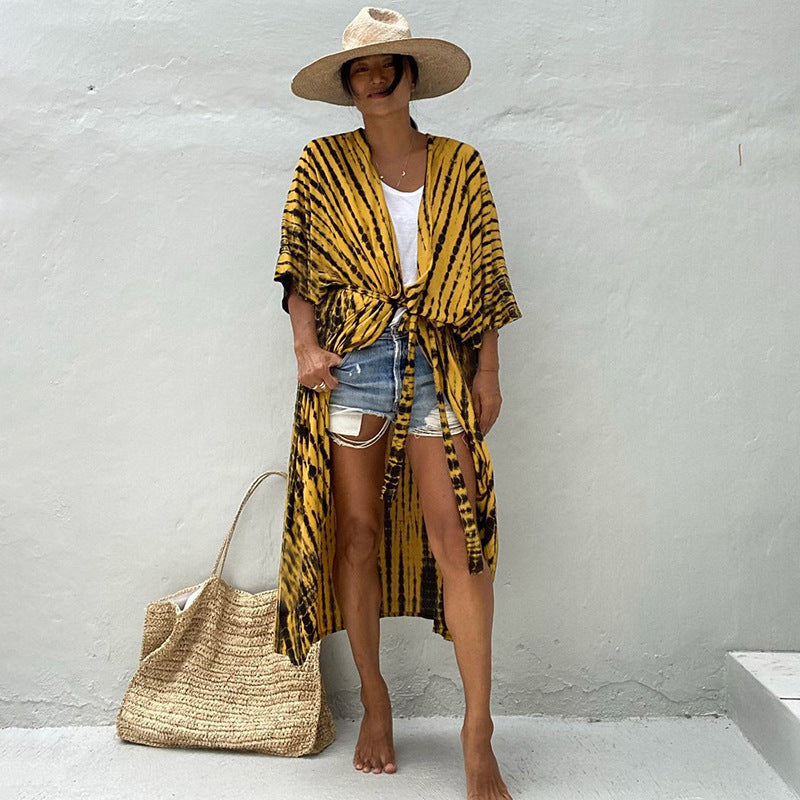 Berg-Feldt | Glamouröse Sonnenschutz Resort Strandkleid Cover Up