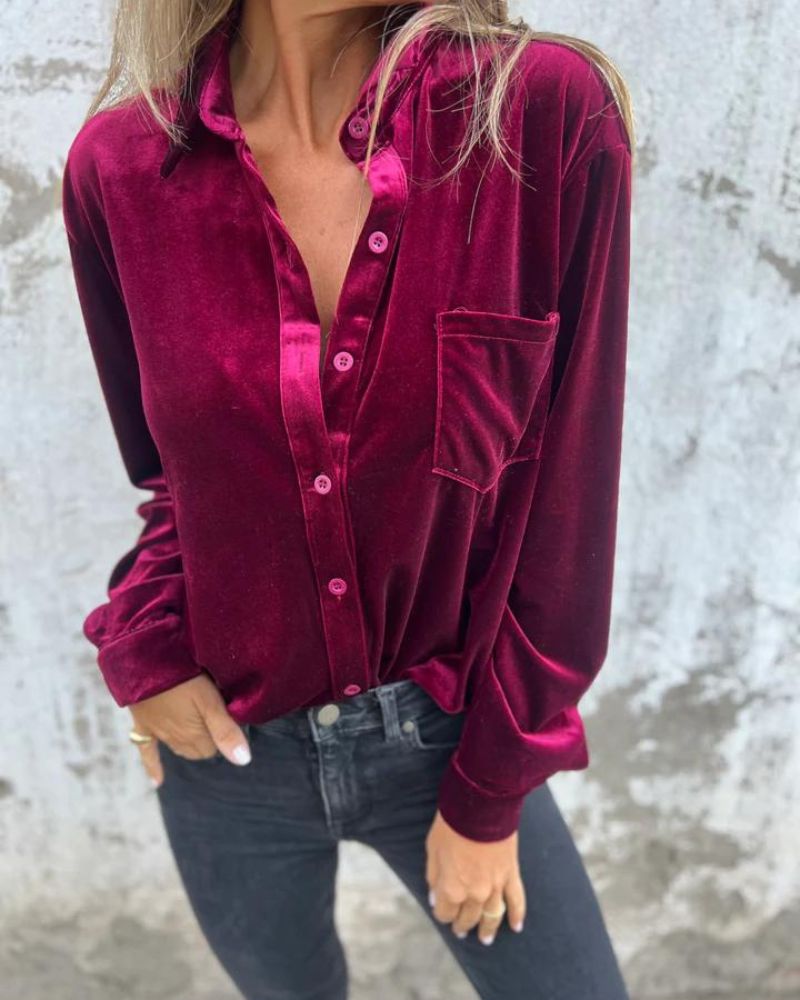 Berg-Feldt | Elegante Samtbluse