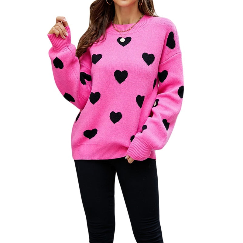 Pull douillet en maille pour femme avec motif cœur Berg-Feldt