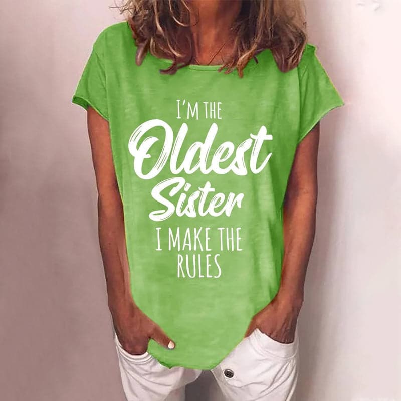 T-shirt Cosima à col rond et imprimé lettres