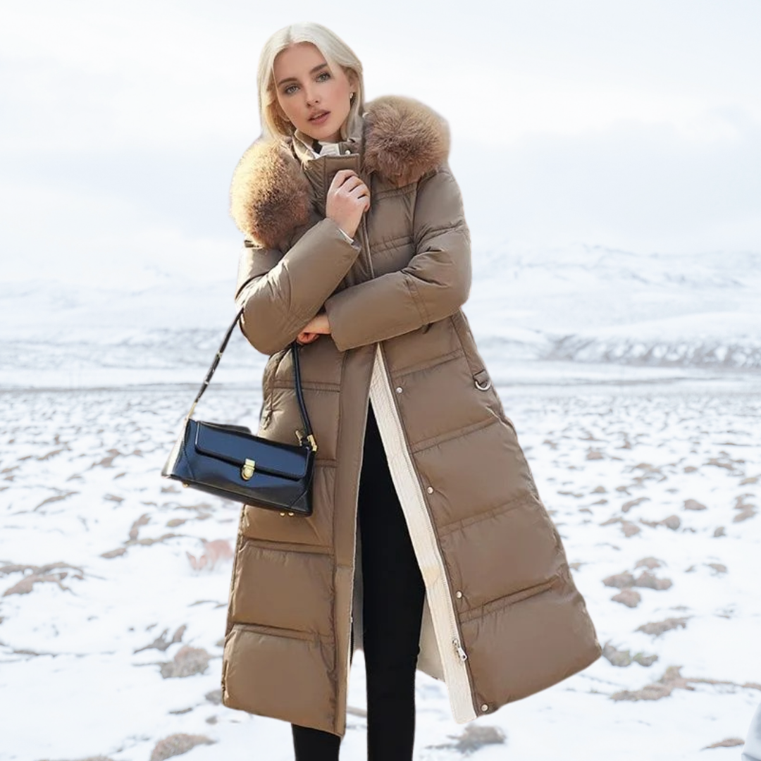 Berg-Feldt | Longue veste d'hiver ajustée pour femme avec manches longues Idéale pour la saison froide