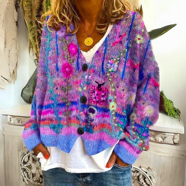 Berg-Feldt | Damenpullover mit Floralen Motiven