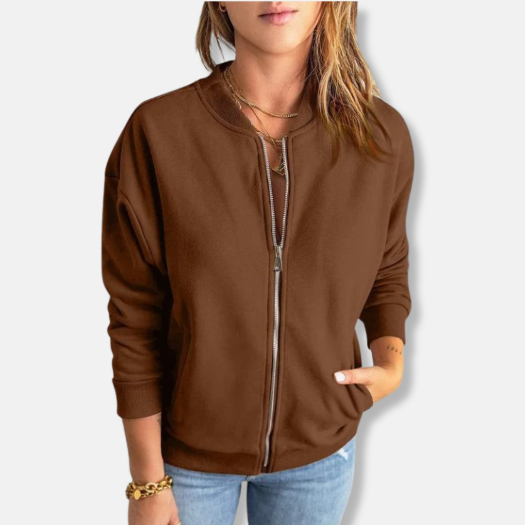 Berg-Feldt | Jacke - Leicht - Lässige Passform - Reißverschluss - Rippenbündchen - Lässiger Look
