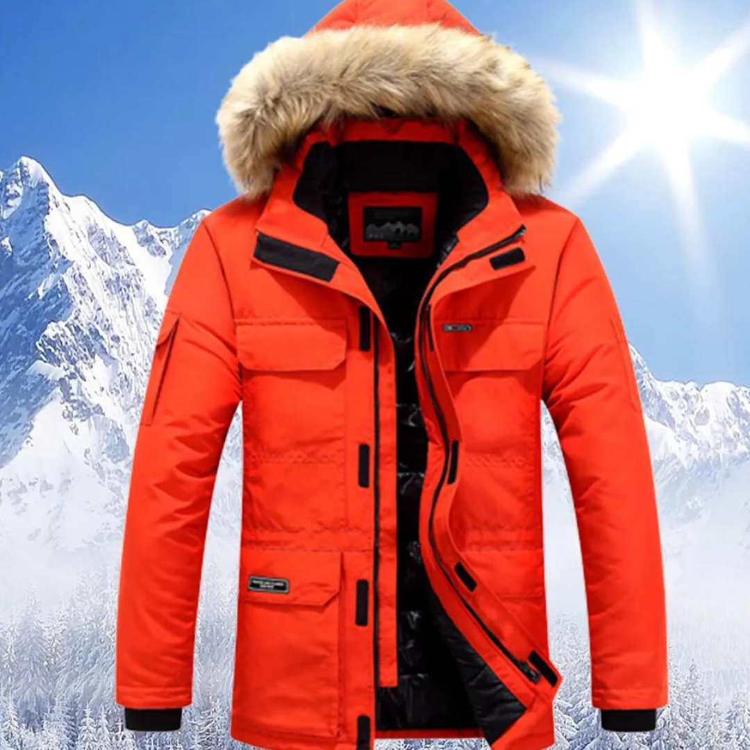 Berg-Feldt | Parka Herren mit Pelzukragen