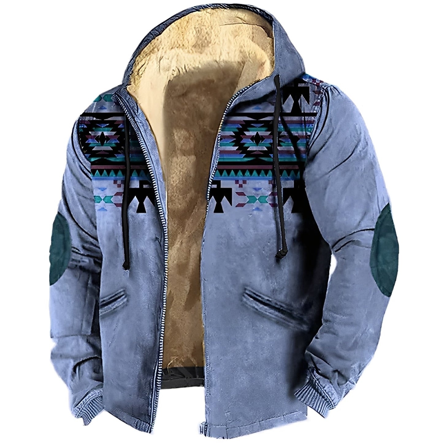 Berg-Feldt | Kapuzenjacke im Tribal-Stil für Herren